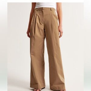 abercrombie and fitch wide leg trousers